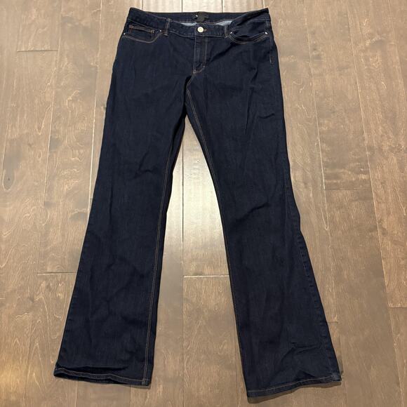 White House Black Market Bootcut Jeans 12R Dark Wash Mid Rise Stretch Denim - Picture 1 of 14